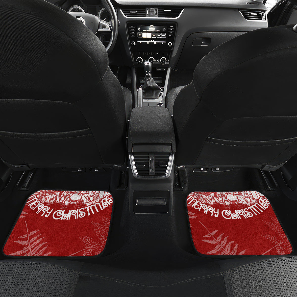 New Zealand Christmas Car Mats Silver Fern Mix Kiwi Bird Ver01 LT7 - Wonder Print Shop