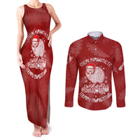 New Zealand Christmas Couples Matching Tank Maxi Dress and Long Sleeve Button Shirts Silver Fern Mix Kiwi Bird Ver01 LT7 - Wonder Print Shop