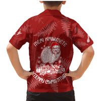 New Zealand Christmas Family Matching Mermaid Dress and Hawaiian Shirt Silver Fern Mix Kiwi Bird Ver01 LT7 - Wonder Print Shop