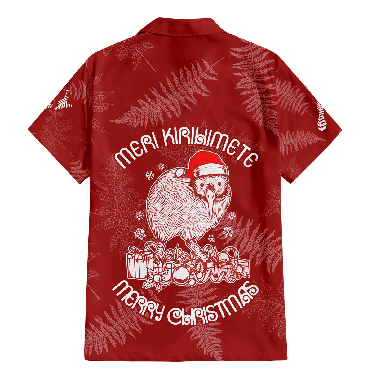 New Zealand Christmas Family Matching Mermaid Dress and Hawaiian Shirt Silver Fern Mix Kiwi Bird Ver01 LT7 - Wonder Print Shop