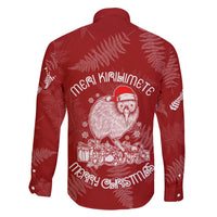 New Zealand Christmas Family Matching Off Shoulder Short Dress and Hawaiian Shirt Silver Fern Mix Kiwi Bird Ver01 LT7 - Wonder Print Shop