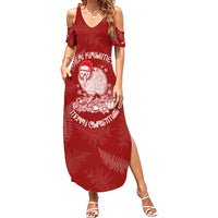 New Zealand Christmas Family Matching Summer Maxi Dress and Hawaiian Shirt Silver Fern Mix Kiwi Bird Ver01 - Wonder Print Shop