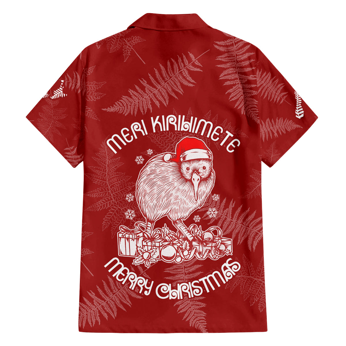 New Zealand Christmas Family Matching Tank Maxi Dress and Hawaiian Shirt Silver Fern Mix Kiwi Bird Ver01 - Wonder Print Shop