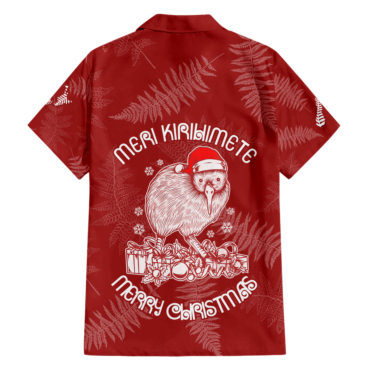 New Zealand Christmas Hawaiian Shirt Silver Fern Mix Kiwi Bird Ver01 - Wonder Print Shop