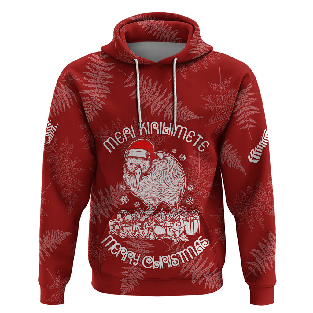 New Zealand Christmas Hoodie Silver Fern Mix Kiwi Bird Ver01 - Wonder Print Shop
