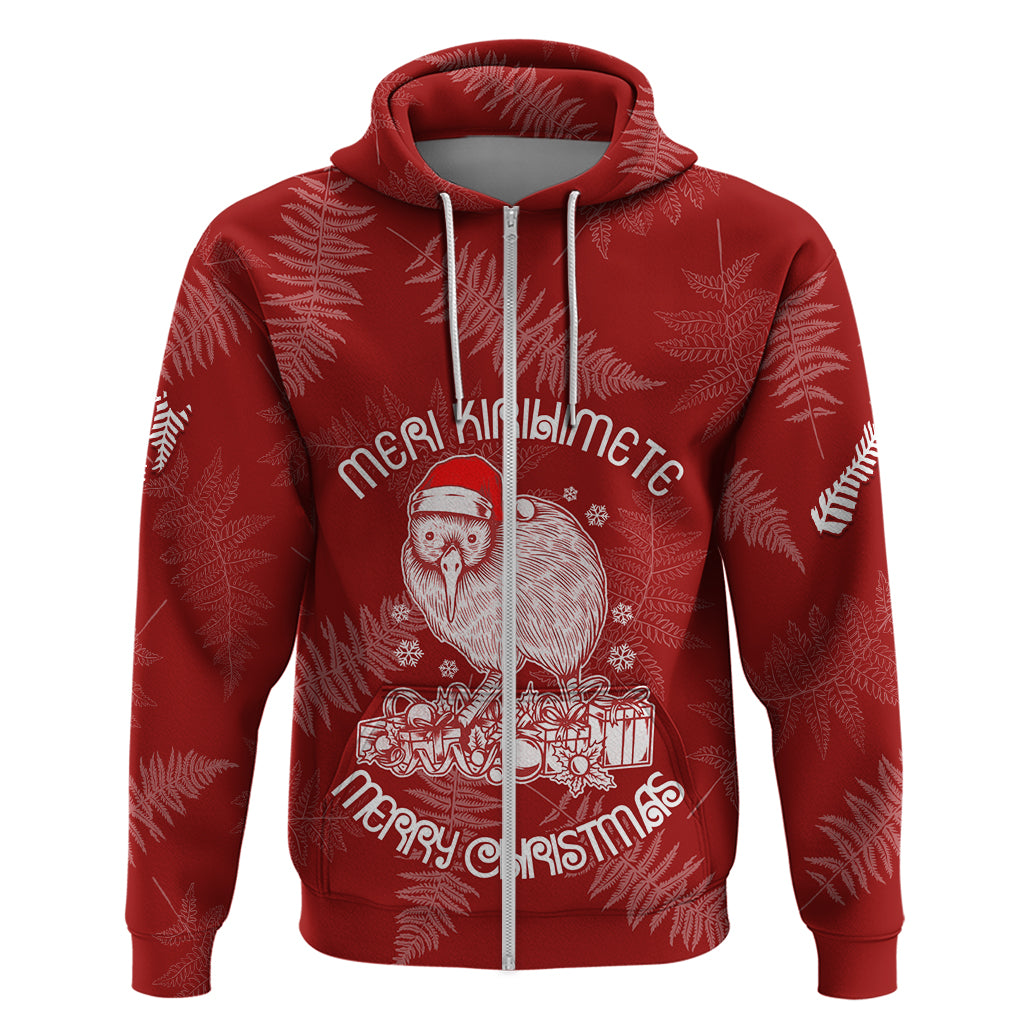 New Zealand Christmas Hoodie Silver Fern Mix Kiwi Bird Ver01 - Wonder Print Shop