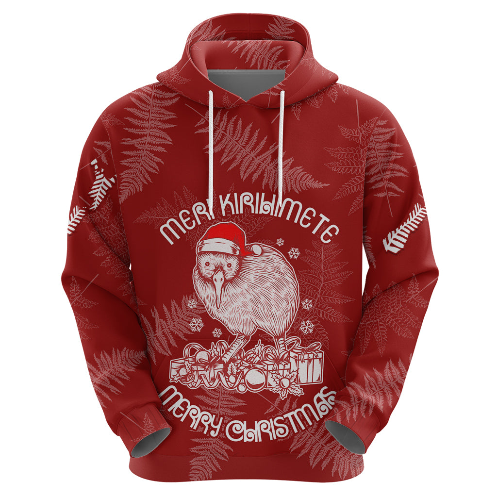 New Zealand Christmas Hoodie Silver Fern Mix Kiwi Bird Ver01 - Wonder Print Shop