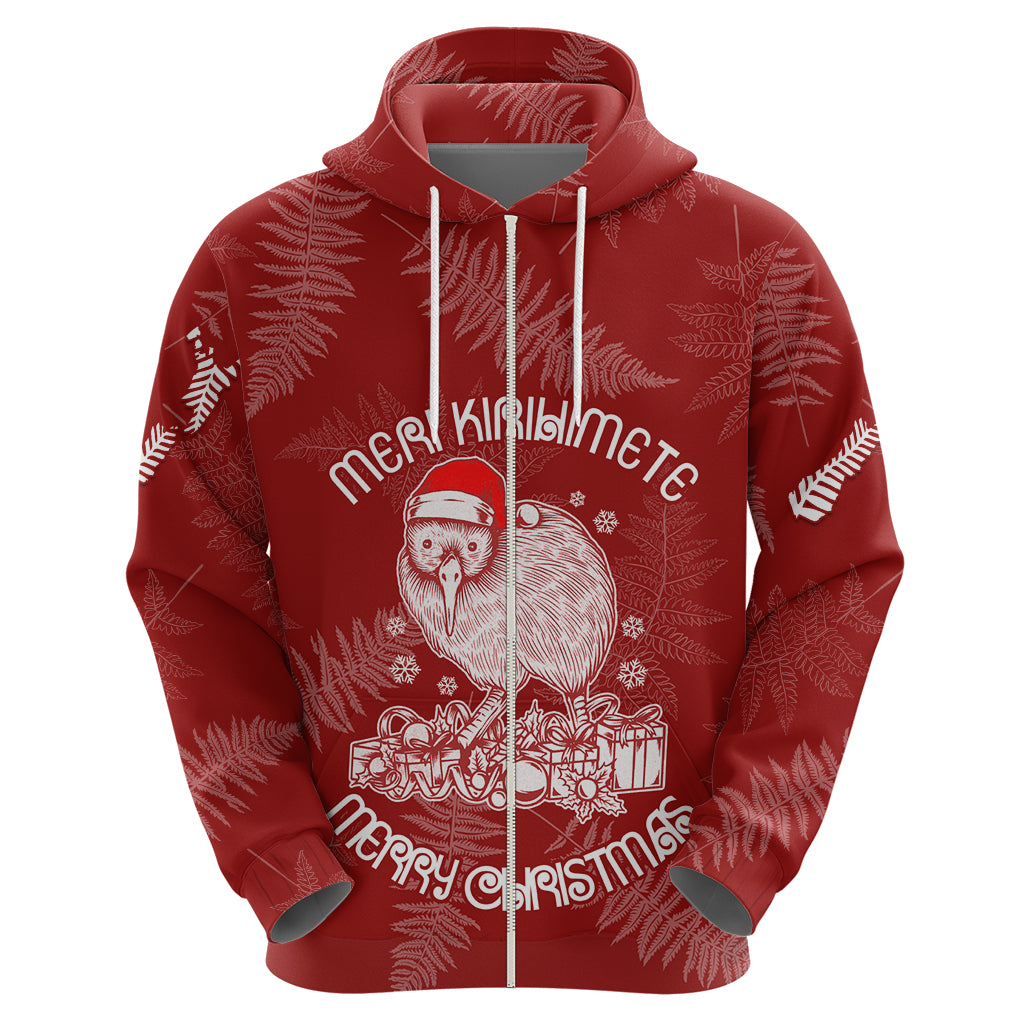 New Zealand Christmas Hoodie Silver Fern Mix Kiwi Bird Ver01 - Wonder Print Shop