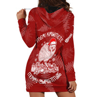 New Zealand Christmas Hoodie Dress Silver Fern Mix Kiwi Bird Ver01 - Wonder Print Shop