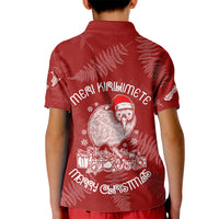 New Zealand Christmas Kid Polo Shirt Silver Fern Mix Kiwi Bird Ver01 - Wonder Print Shop