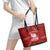New Zealand Christmas Leather Tote Bag Silver Fern Mix Kiwi Bird Ver01 - Wonder Print Shop