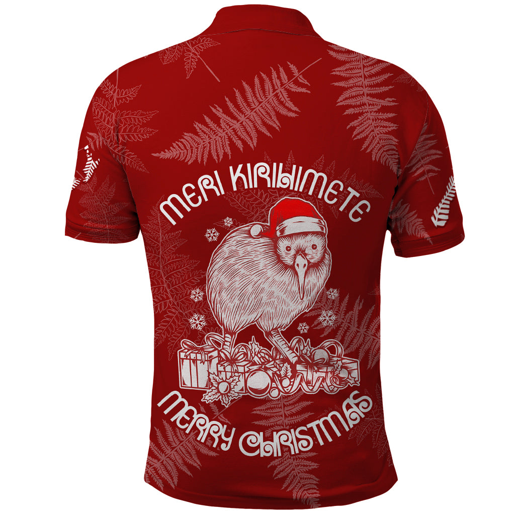 New Zealand Christmas Polo Shirt Silver Fern Mix Kiwi Bird Ver01 - Wonder Print Shop