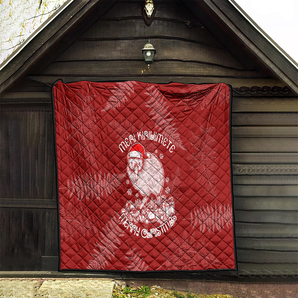 New Zealand Christmas Quilt Silver Fern Mix Kiwi Bird Ver01 - Wonder Print Shop