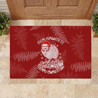 New Zealand Christmas Rubber Doormat Silver Fern Mix Kiwi Bird Ver01 - Wonder Print Shop