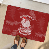 New Zealand Christmas Rubber Doormat Silver Fern Mix Kiwi Bird Ver01 - Wonder Print Shop