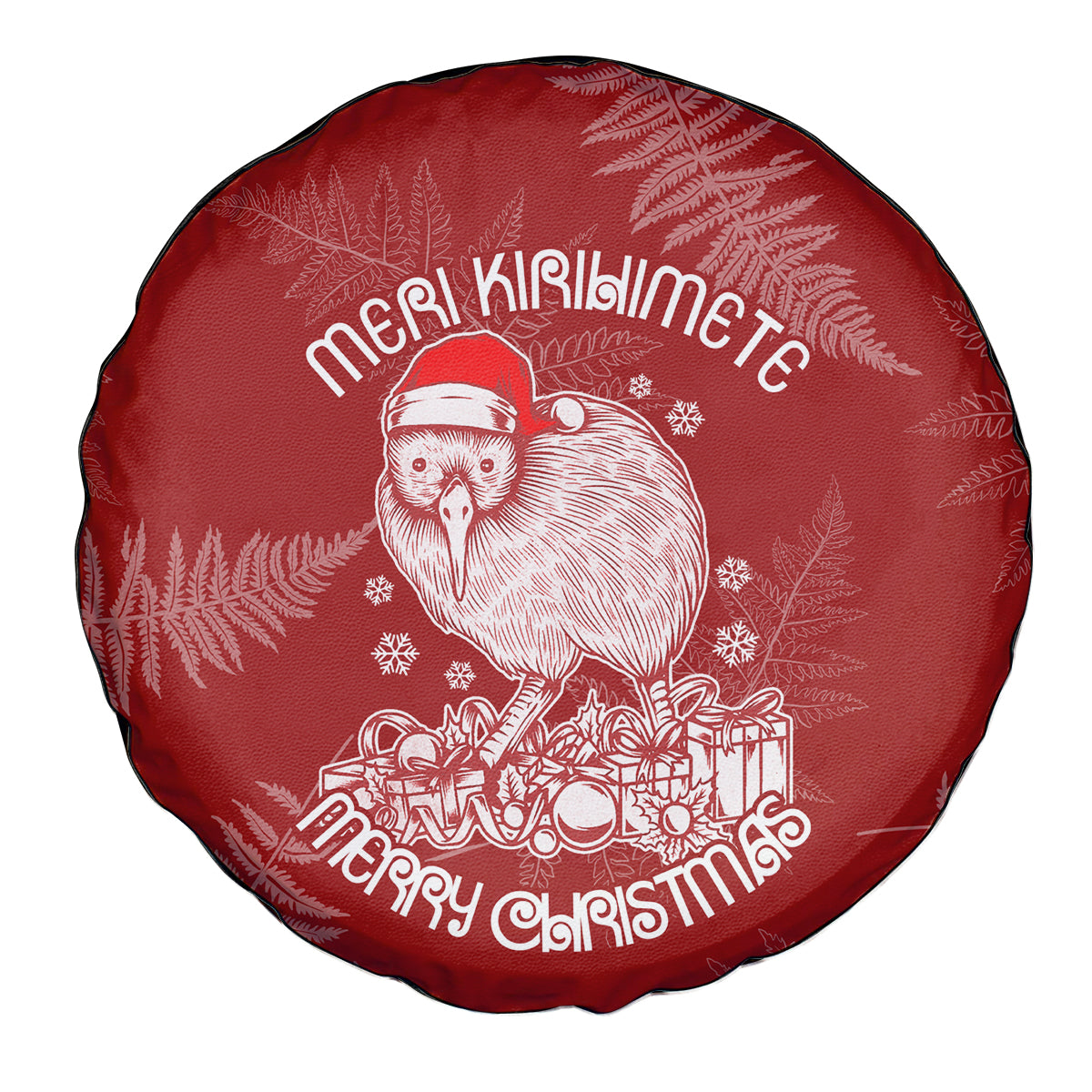 New Zealand Christmas Spare Tire Cover Silver Fern Mix Kiwi Bird Ver01 - Wonder Print Shop