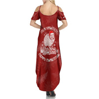 New Zealand Christmas Summer Maxi Dress Silver Fern Mix Kiwi Bird Ver01 - Wonder Print Shop