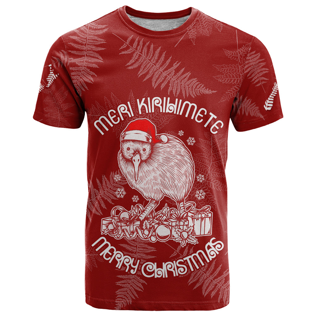 New Zealand Christmas T Shirt Silver Fern Mix Kiwi Bird Ver01 - Wonder Print Shop