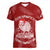 New Zealand Christmas Women V Neck T Shirt Silver Fern Mix Kiwi Bird Ver01 - Wonder Print Shop