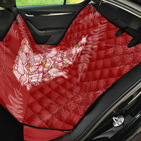New Zealand Christmas Back Car Seat Cover Silver Fern Mix Kiwi Bird Ver02 LT7 - Wonder Print Shop