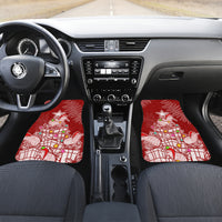 New Zealand Christmas Car Mats Silver Fern Mix Kiwi Bird Ver02 LT7 - Wonder Print Shop