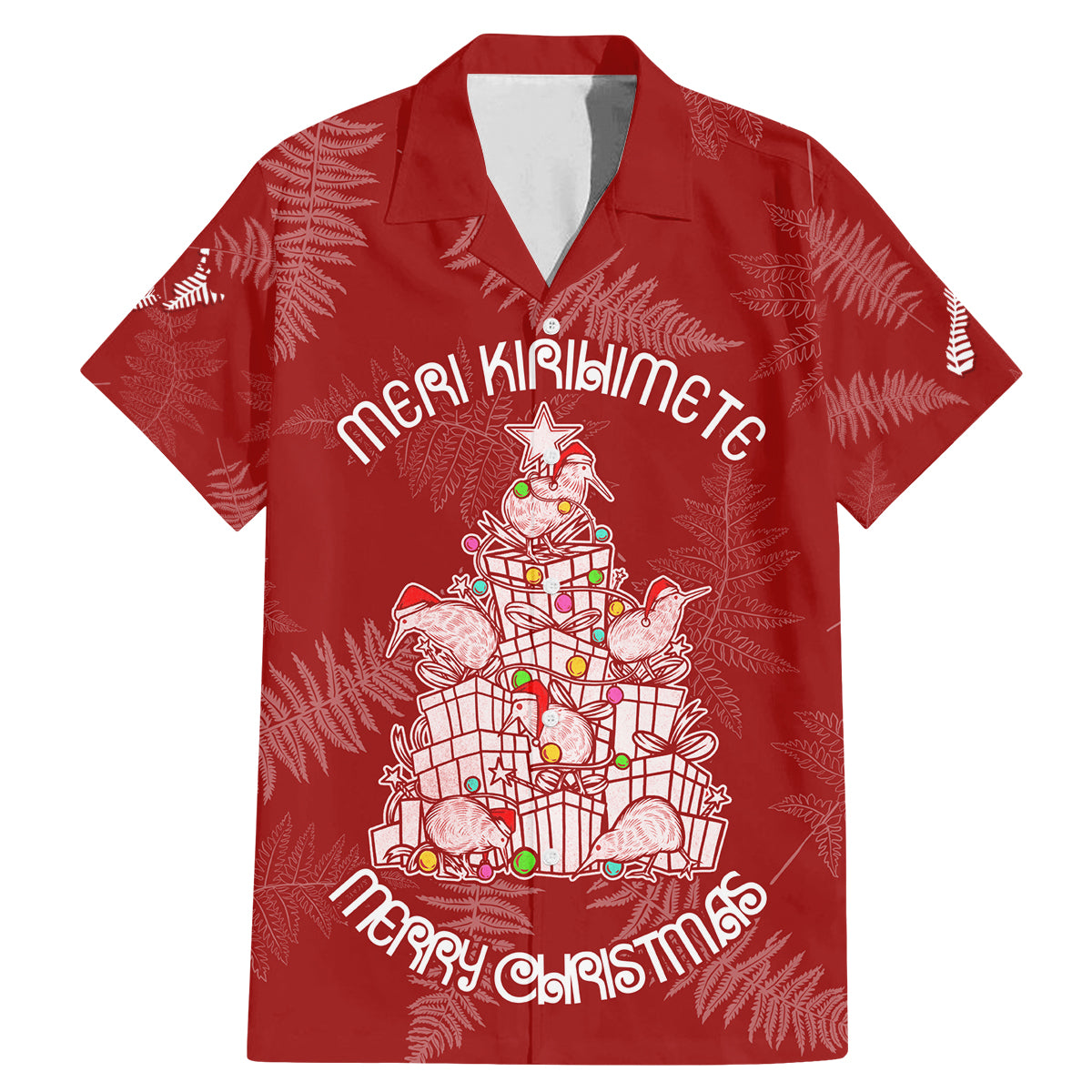 New Zealand Christmas Family Matching Mermaid Dress and Hawaiian Shirt Silver Fern Mix Kiwi Bird Ver02 LT7 - Wonder Print Shop
