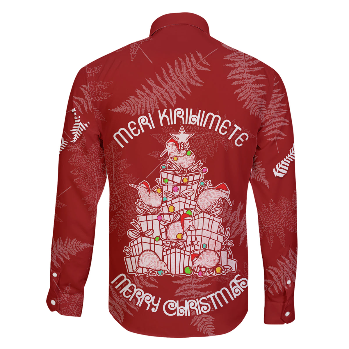 New Zealand Christmas Family Matching Short Sleeve Bodycon Dress and Hawaiian Shirt Silver Fern Mix Kiwi Bird Ver02 - Wonder Print Shop