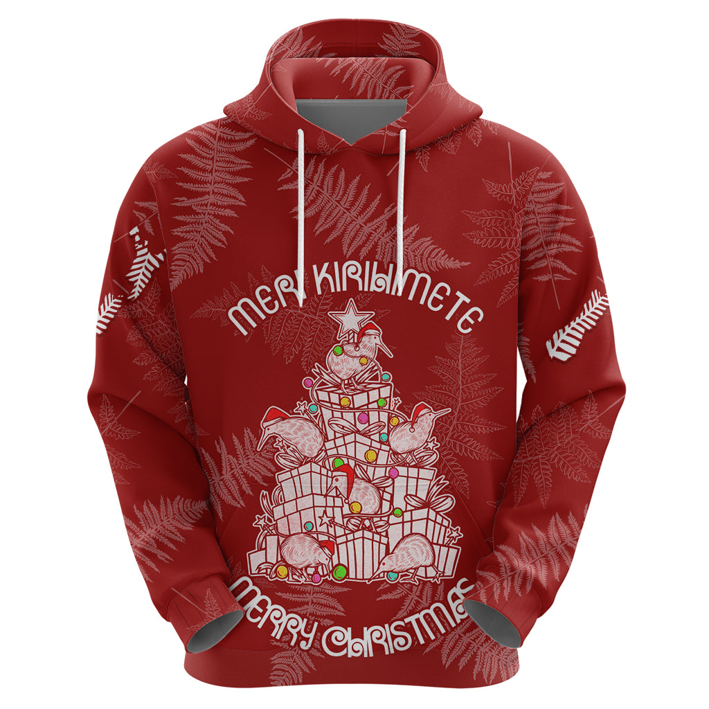 New Zealand Christmas Hoodie Silver Fern Mix Kiwi Bird Ver02 - Wonder Print Shop