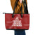 New Zealand Christmas Leather Tote Bag Silver Fern Mix Kiwi Bird Ver02 - Wonder Print Shop