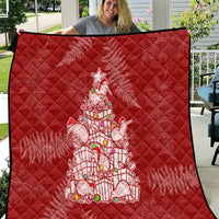 New Zealand Christmas Quilt Silver Fern Mix Kiwi Bird Ver02 - Wonder Print Shop