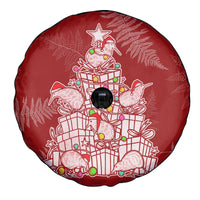 New Zealand Christmas Spare Tire Cover Silver Fern Mix Kiwi Bird Ver02 - Wonder Print Shop
