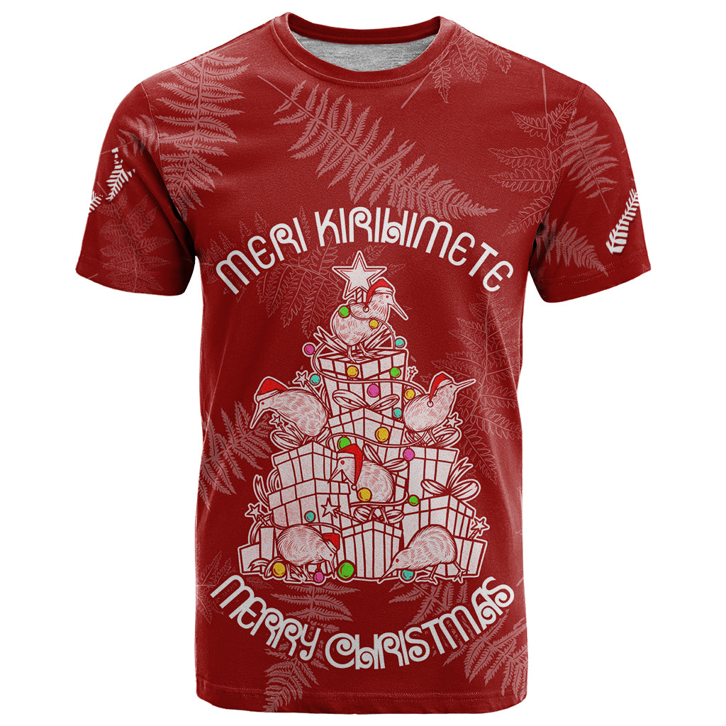 New Zealand Christmas T Shirt Silver Fern Mix Kiwi Bird Ver02 - Wonder Print Shop