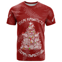 New Zealand Christmas T Shirt Silver Fern Mix Kiwi Bird Ver02 - Wonder Print Shop