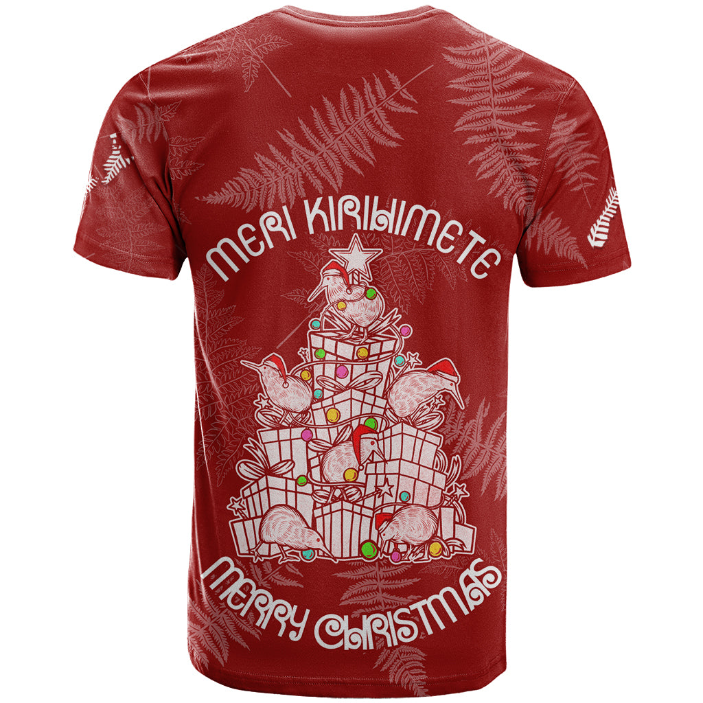 New Zealand Christmas T Shirt Silver Fern Mix Kiwi Bird Ver02 - Wonder Print Shop