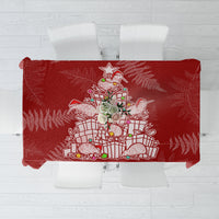 New Zealand Christmas Tablecloth Silver Fern Mix Kiwi Bird Ver02 - Wonder Print Shop