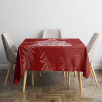 New Zealand Christmas Tablecloth Silver Fern Mix Kiwi Bird Ver02 - Wonder Print Shop