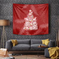 New Zealand Christmas Tapestry Silver Fern Mix Kiwi Bird Ver02 - Wonder Print Shop