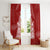 New Zealand Christmas Window Curtain Silver Fern Mix Kiwi Bird Ver02 - Wonder Print Shop