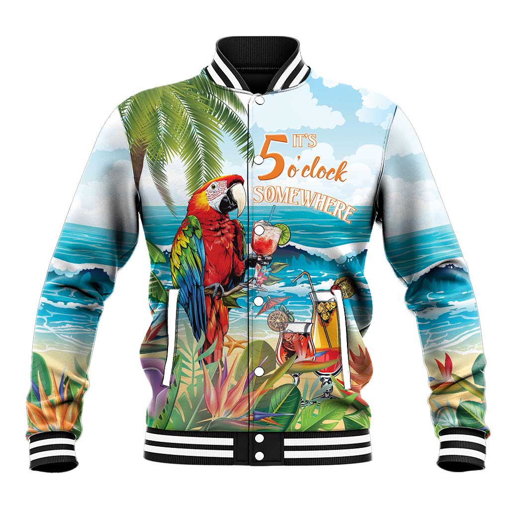 Aloha Hawaii Christmas Baseball Jacket It's 5 o'clock Somewhere LT7 - Wonder Print Shop