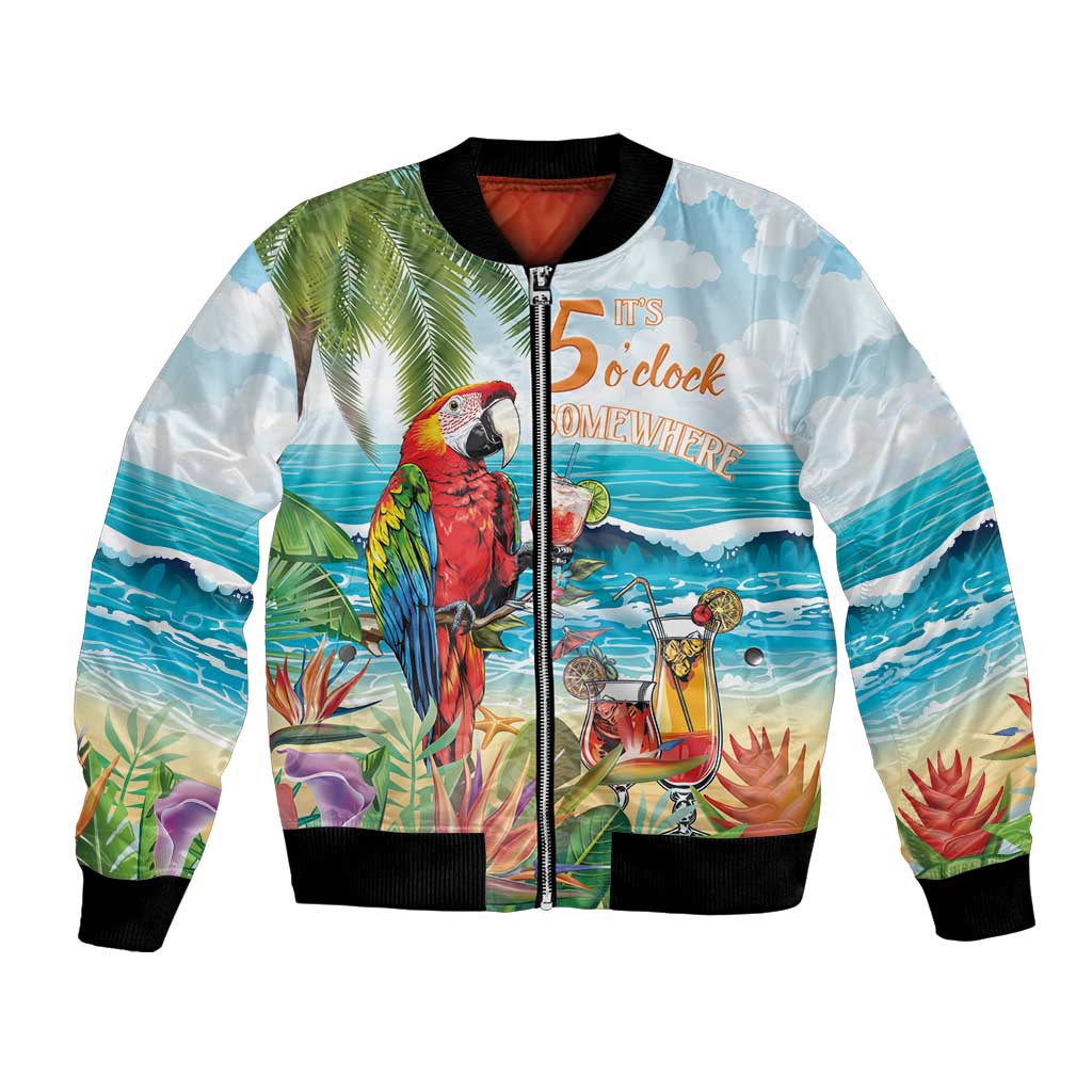 Aloha Hawaii Christmas Bomber Jacket It's 5 o'clock Somewhere LT7 - Wonder Print Shop