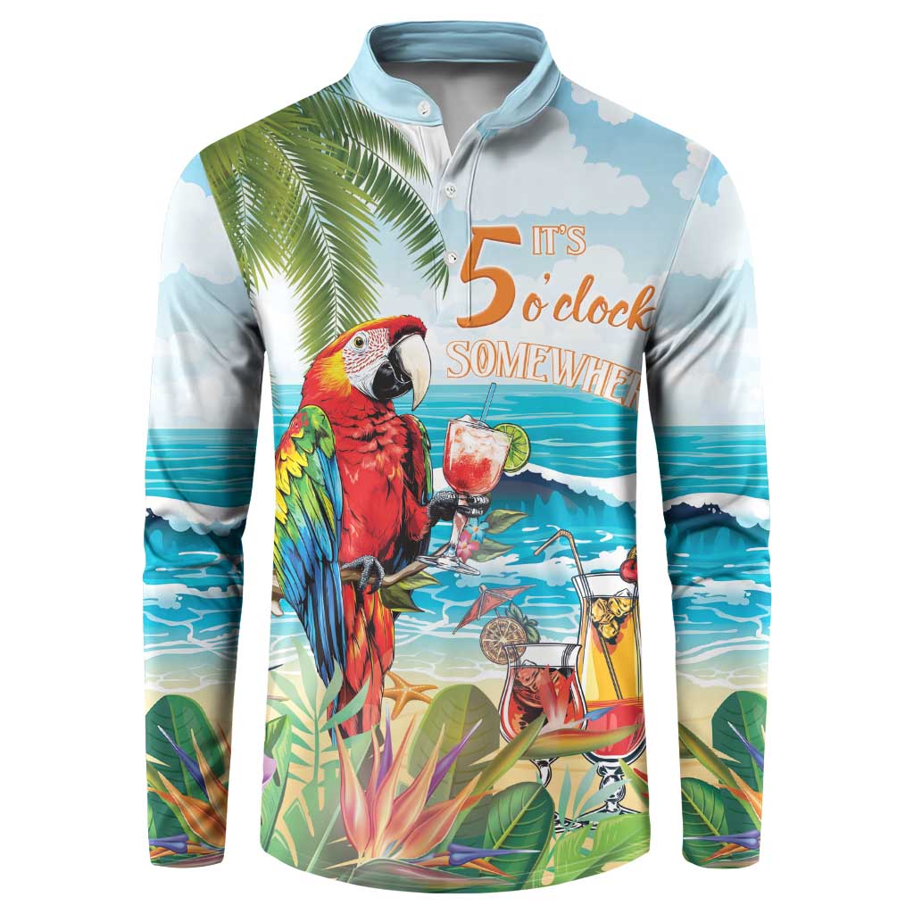 Aloha Hawaii Christmas Button Sweatshirt It's 5 o'clock Somewhere LT7 - Wonder Print Shop