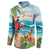 Aloha Hawaii Christmas Button Sweatshirt It's 5 o'clock Somewhere LT7 - Wonder Print Shop