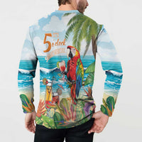 Aloha Hawaii Christmas Button Sweatshirt It's 5 o'clock Somewhere LT7 - Wonder Print Shop