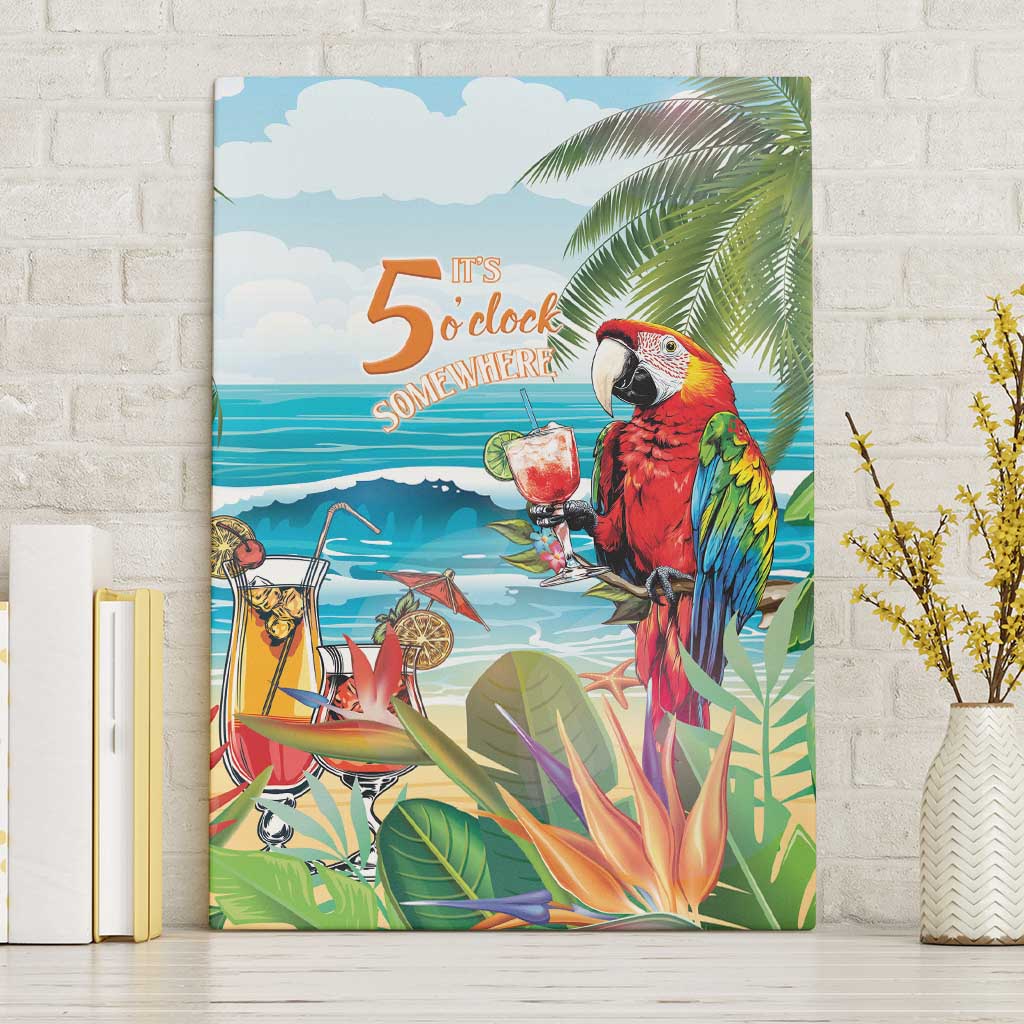 Aloha Hawaii Christmas Canvas Wall Art It's 5 o'clock Somewhere LT7 - Wonder Print Shop