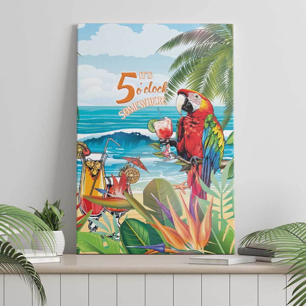 Aloha Hawaii Christmas Canvas Wall Art It's 5 o'clock Somewhere LT7 - Wonder Print Shop