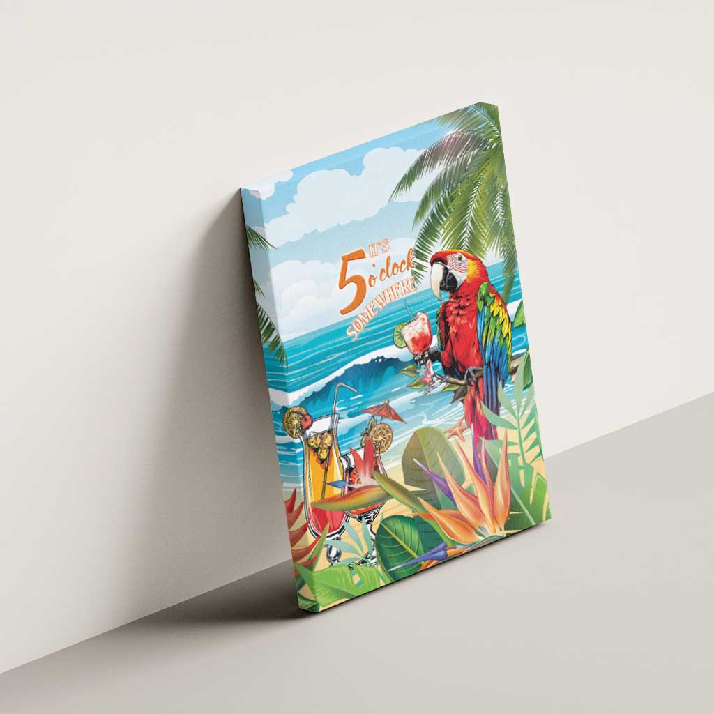 Aloha Hawaii Christmas Canvas Wall Art It's 5 o'clock Somewhere LT7 - Wonder Print Shop