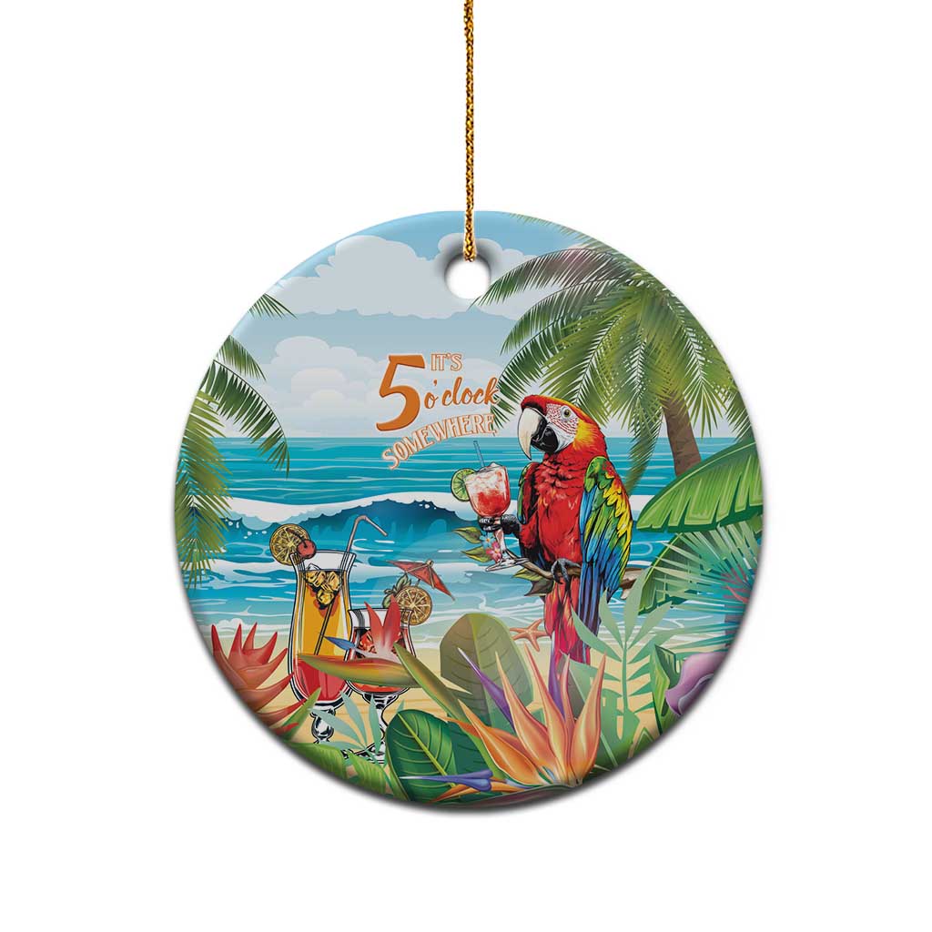 Aloha Hawaii Christmas Ceramic Ornament It's 5 o'clock Somewhere LT7 - Wonder Print Shop