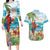 Aloha Hawaii Christmas Couples Matching Long Sleeve Bodycon Dress and Hawaiian Shirt It's 5 o'clock Somewhere LT7 - Wonder Print Shop