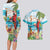 Aloha Hawaii Christmas Couples Matching Long Sleeve Bodycon Dress and Hawaiian Shirt It's 5 o'clock Somewhere LT7 - Wonder Print Shop