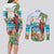 Aloha Hawaii Christmas Couples Matching Long Sleeve Bodycon Dress and Long Sleeve Button Shirt It's 5 o'clock Somewhere LT7 - Wonder Print Shop